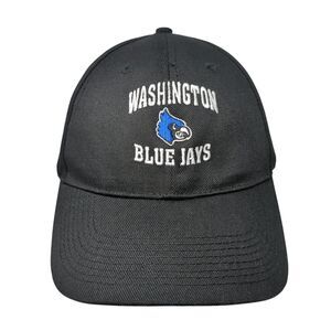 Washington Blue Jays Strapback Hat Black OS Adjustable Embroidered Headtotoe